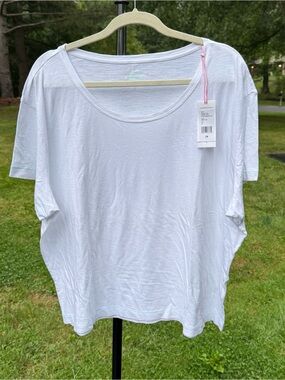 Vineyard Vines Pop Stitch Vintage Slub Tee 2X White Cap NWT
